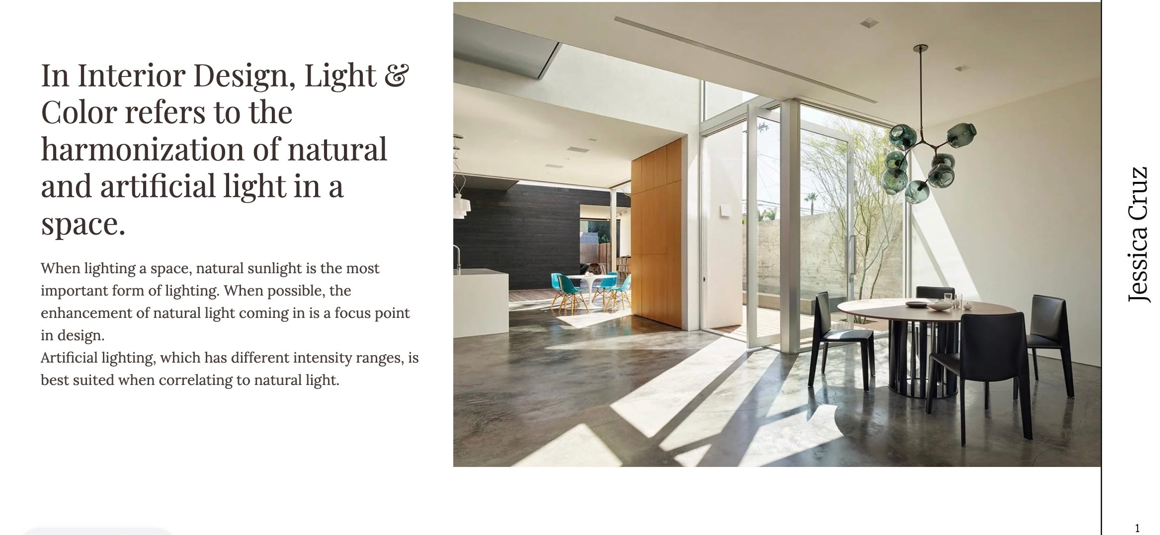 Light & Colors of Interior Design