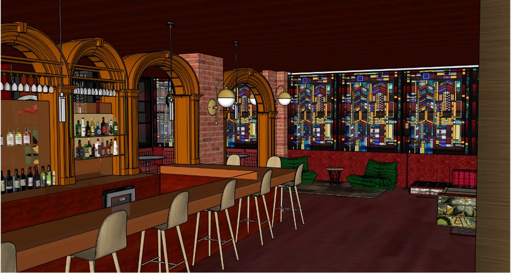 The Red Pavilion bar view