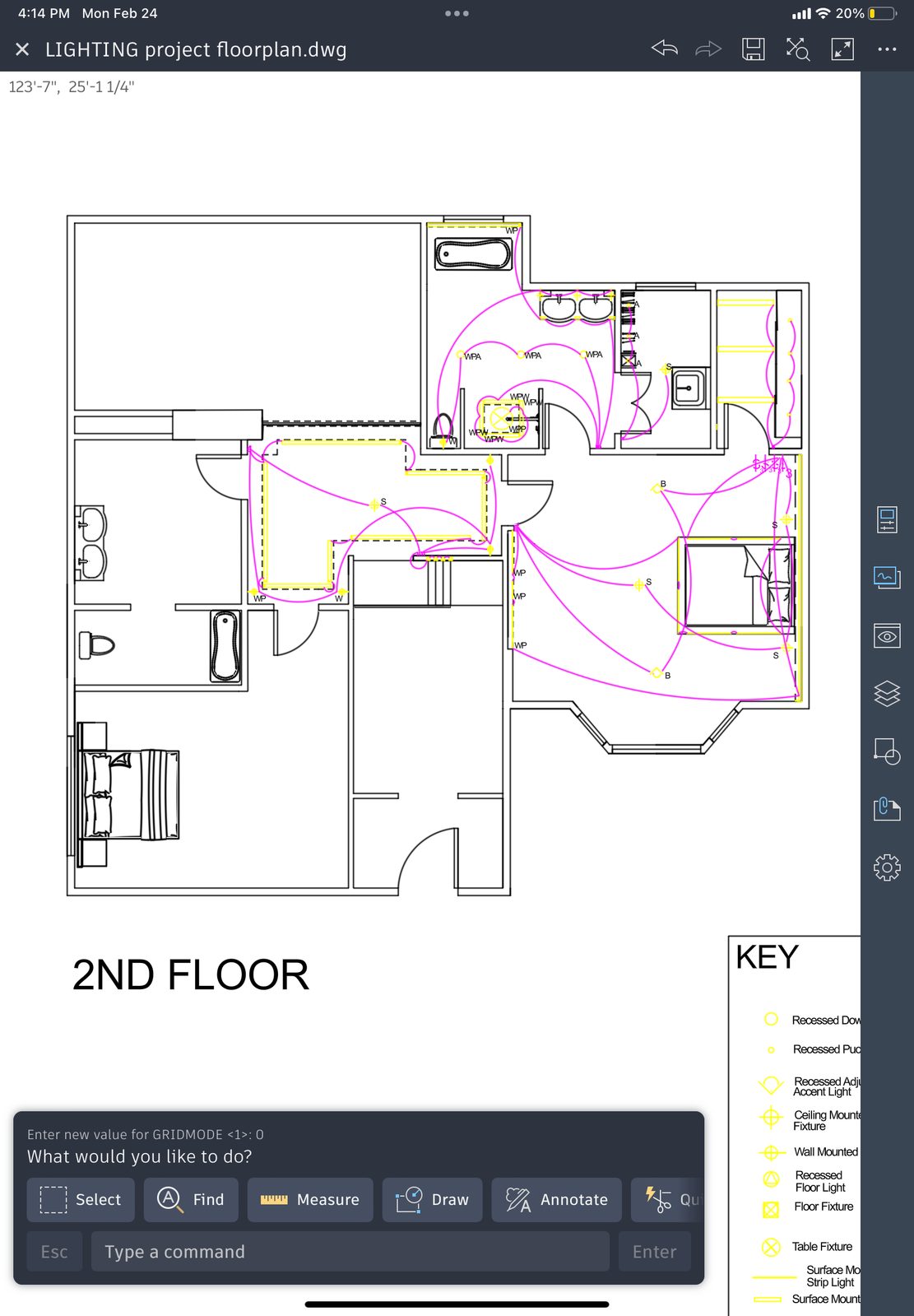 Noonan Home second floor lighting plan