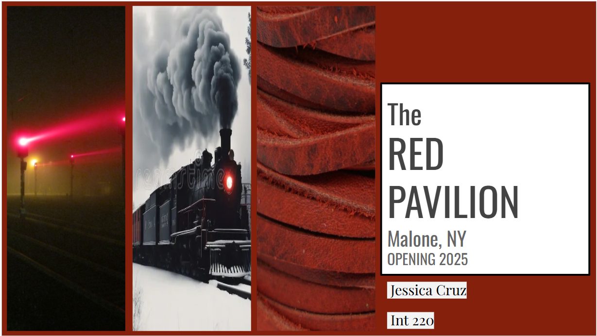 The Red Pavilion Lounge concept board