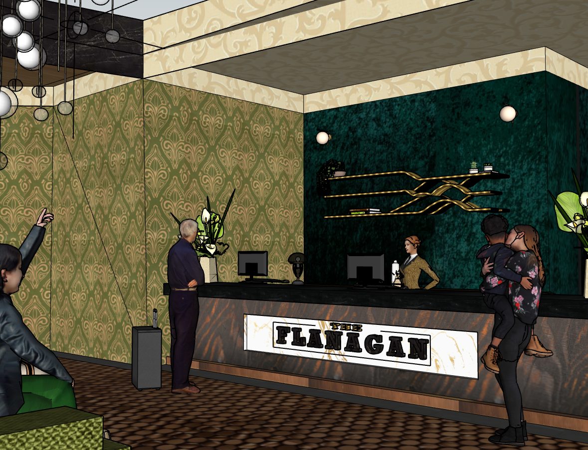 Flanagan Hotel front desk
